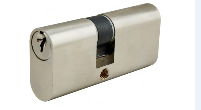 Brass Oval Cylinder Lock Single Cam Commercial Application Satin Nickel