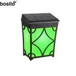 Amber Color RGB LED Outdoor Lights 1.2V 1300mAh Solar Powered Wall Light