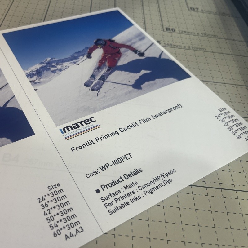 Waterproof Front Print Backlit Film 210 Microns PET Film For Advertisement Poster