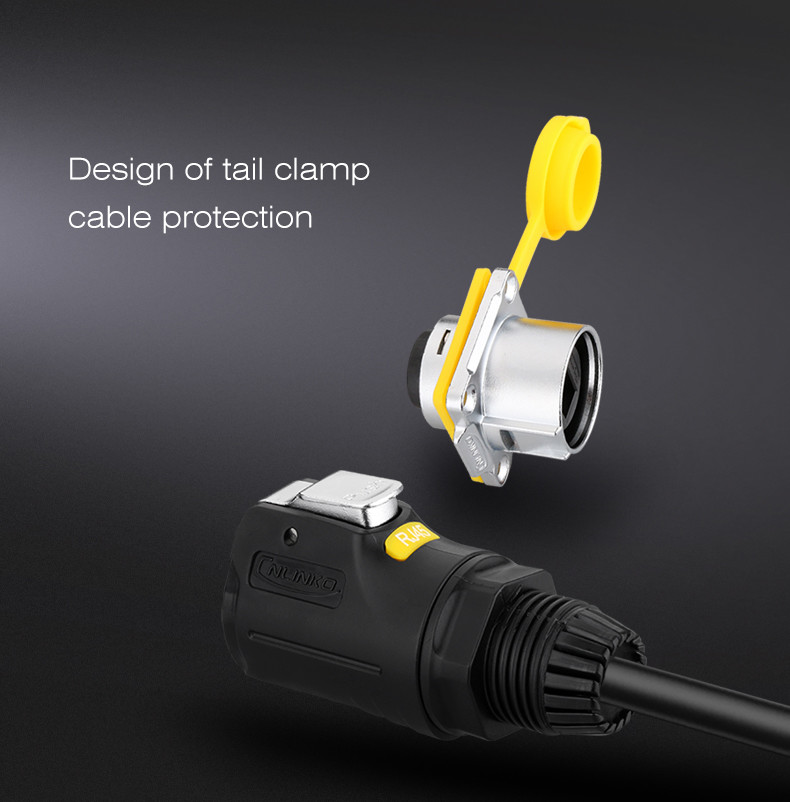 High Quality Outdoor 8P8C RJ45 Plug and Dual Port Socket,Waterproof Panel Mount Connector
