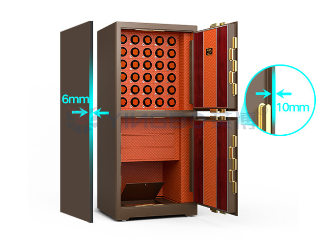 Double Compartment Jewelry Lock Box Fingerprint Lock H1680mm Safe Watch Box