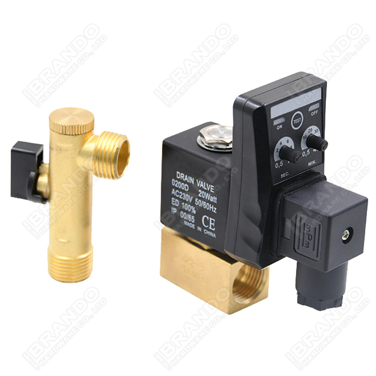 Screw Air Compressor Solenoid Valve 3 Way 1/8'' 1/4'' 24VDC 220VAC