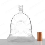 Thick Bottomed Glass Bottle for Whisky Vodka Bourbon Brandy Clear Acceptable OEM