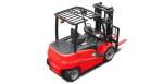 A Series Four Wheel Electric Forklift Truck 4.0 - 5.0 Ton Red Color For