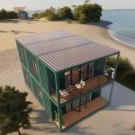 Customizable Double-Story Container House for Seaside Vacation Fireproof