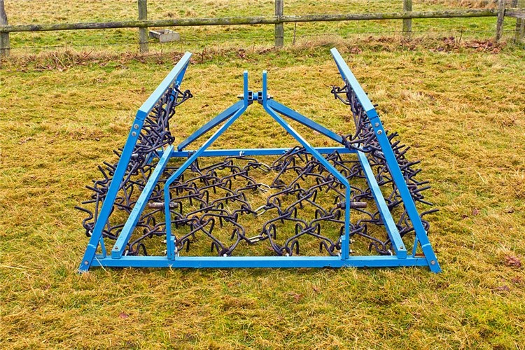 Blue Heavy Duty Drag Chain Harrow Galvanized Utv Harrow Drag