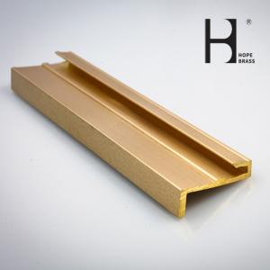 Quality OEM Golden Brass L Profile , Anti Rust Extruded Brass Profiles wholesale