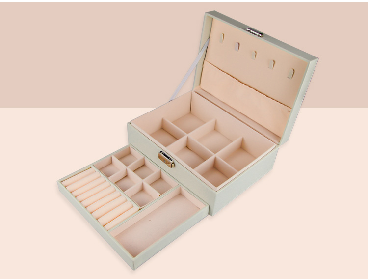 PU Leather Jewelry Storage Case Jewellery Travel Organiser Packaging For Earrings Necklace Rings Storage