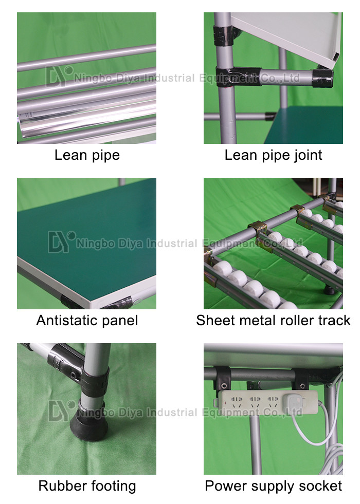Customized Production Basics Workstations Silver Gray For Small Parts Assembly