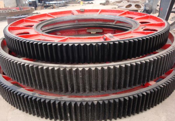 Forging steel heavy duty big gear wheel, spur gear power dryer transmission