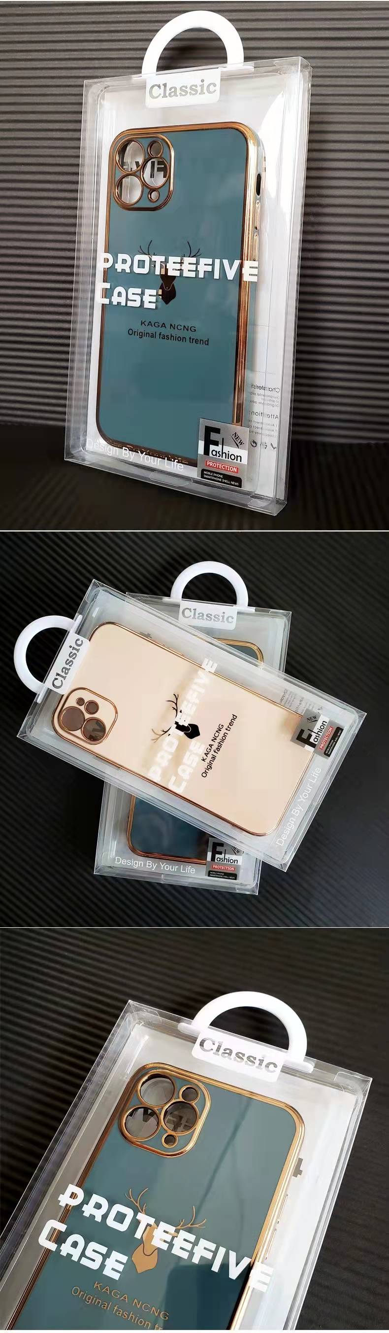 PVC Electronic Cover Mobile Case Packaging Box Pouch With Blister Insert