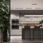 PVC Laminate Wood Hanging Kitchen Cabinets From Ceiling
