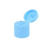 24/410 Striped Plastic Butterfly Flip Top Cap Matte Blue Skin Lotion Bottle Cap