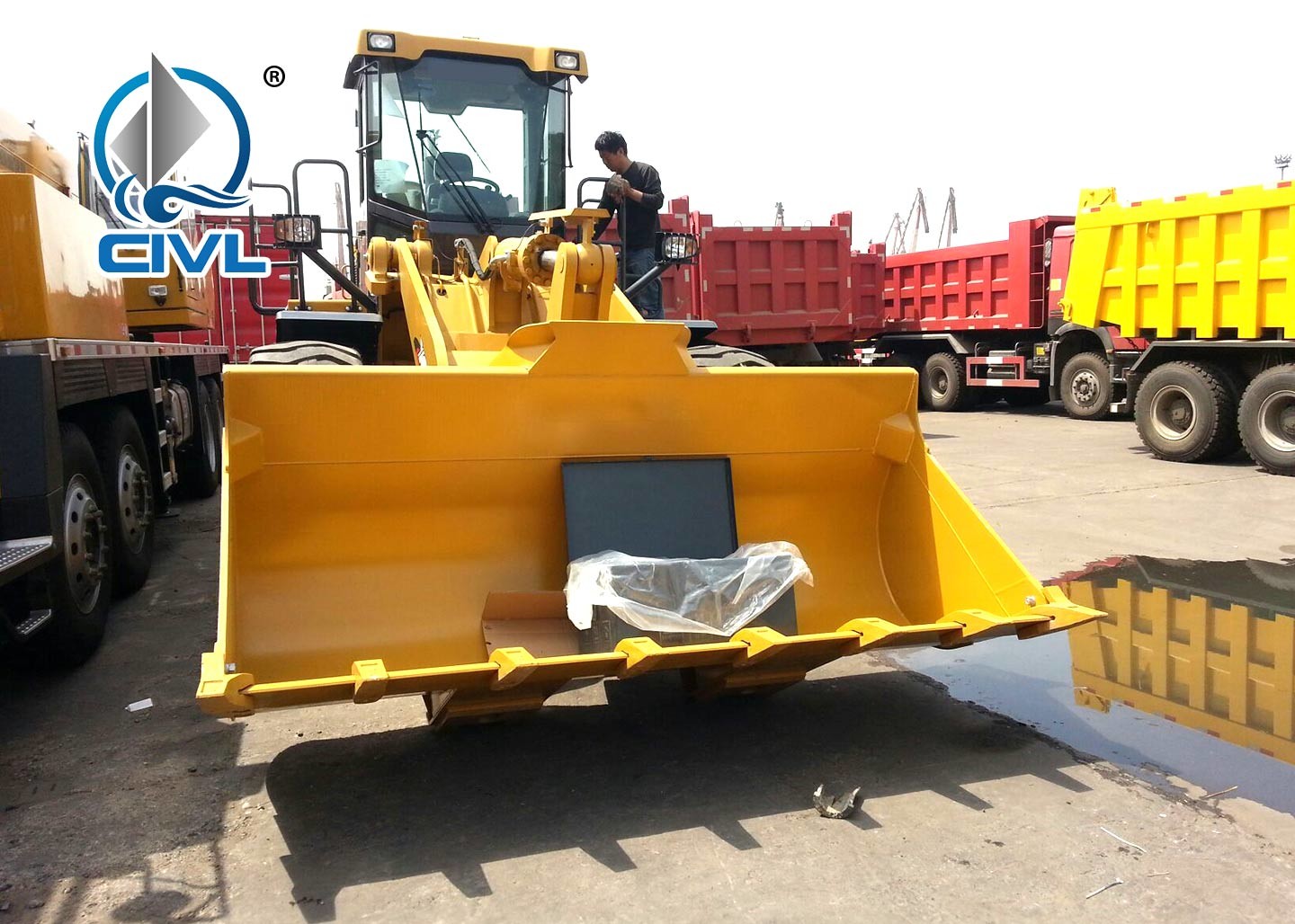 ZL50GN Grasping Grass Heavy Construction Machinery , 4500kg Xcmg Wheel Loader With 3m3 Bucket
