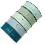Customized Gold Foil Printed Polyeater Satin Ribbon for Gift Packing