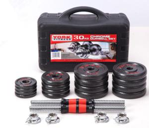 Quality 15kg 20kg 30kg 50kg Black Painted Red Word Steel Colllars Adjustbale Dumbbell Barbell Set wholesale
