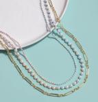 18in 925 Sterling Silver Chain Necklace 2.2mm Width 18K Gold Chain Necklace