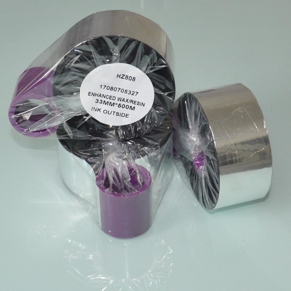 2022 Customized Thermal transfer Wax resin ink ribbon TTO black ribbon