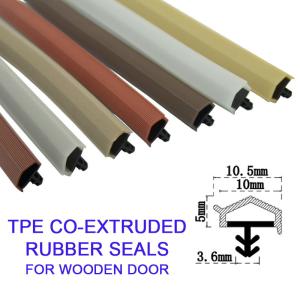Quality High Resilience TPE Co-Extruded Wooden Door Seal Strip Weather Sealing Strips wholesale