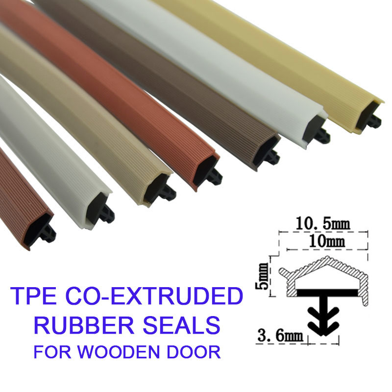 A Shape Co-Extruded TPE Rubber Sealing Strips Weatherstrip Red Brown Color