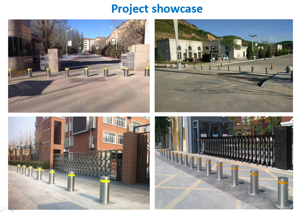 Parking Hydraulic Retractable Bollards Automatic Rising Manual Telescopic Bollards