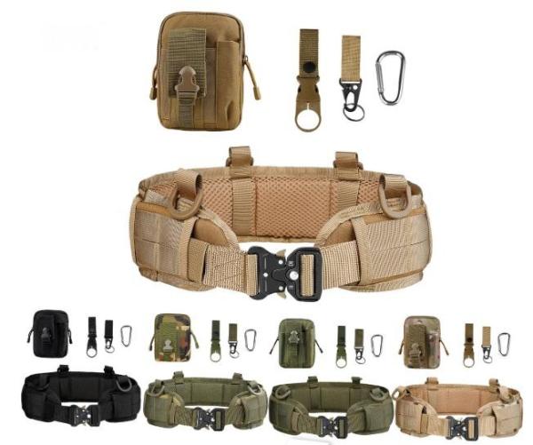 Multi-Functional Tactical Waist Belt Set, Outdoor MOLLE Tactical Belt For