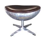 Brown Leather Aviator Ottoman And Footrest