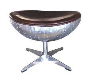 Quality Brown Leather Aviator Ottoman And Footrest wholesale