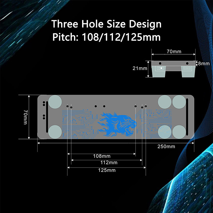 PCI- E 3.0 16X Graphics Card Vertical Kickstand With RGB LED Light For DIY ATX Case
