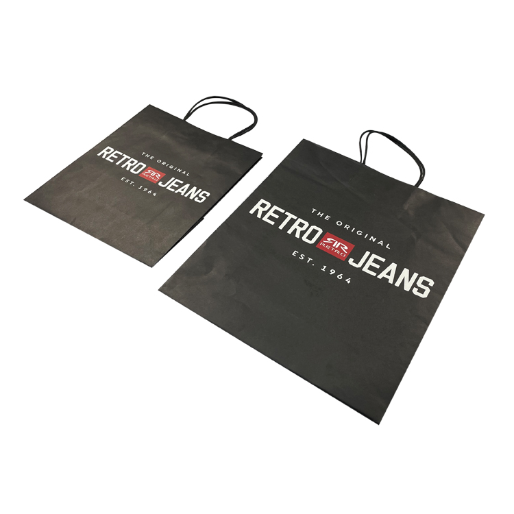 Customizable Paper Gift Bags Hot Stamping Surface Personalized Paper Bags