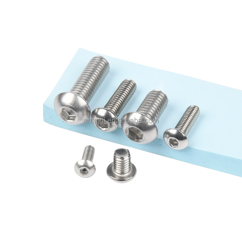 JIS Standard 304 Stainless Steel Hexagon Socket Screws Round Pan Head Screws Chrome Plated Coated Finish for Construction