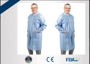 Quality Low Lint Non Woven Disposable Barrier Gowns For Blood / Body Fluid Prevention wholesale