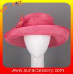 New design elegant sinamay Church hats for girls ,trendy Sinamay wide brim