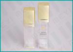 40ml 60ml Clear Airless Pump Bottle Eco - Friendly With Golden Pump