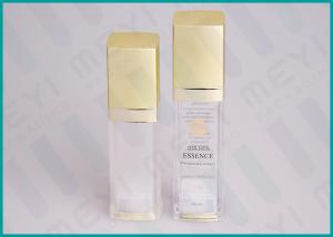 Quality 40ml 60ml Clear Airless Pump Bottle Eco - Friendly With Golden Pump wholesale