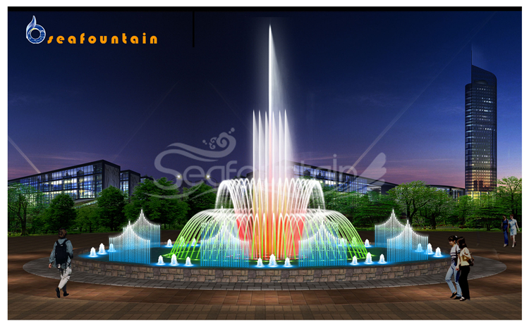 Urban Construction Floating Musical Fountain outdoor