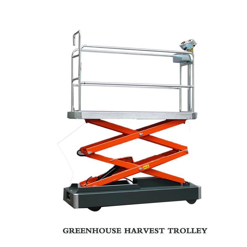 Electric Greenhouse Harvest Trolley Vegetable Automatic Lifting System Metal Material
