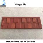 Flat Roof Tile Zinc-Aluminium Stone Coated Steel Shingles Materials 0.45mm