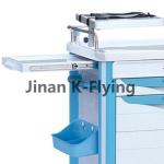 Portable ABS Plastic Hospital Emergency Cart Medical Trolley