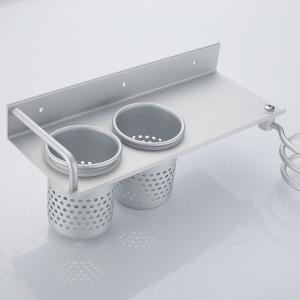 Quality Bathroom Shelf Organizer Storage Rack SUS304 Stainless Steel Hair Dryer Storage Rack Toothbrush Holder wholesale