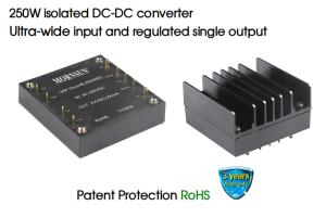 Quality 250W Isolated DC DC Converter Regulated Single Output Ultra Wide Input wholesale