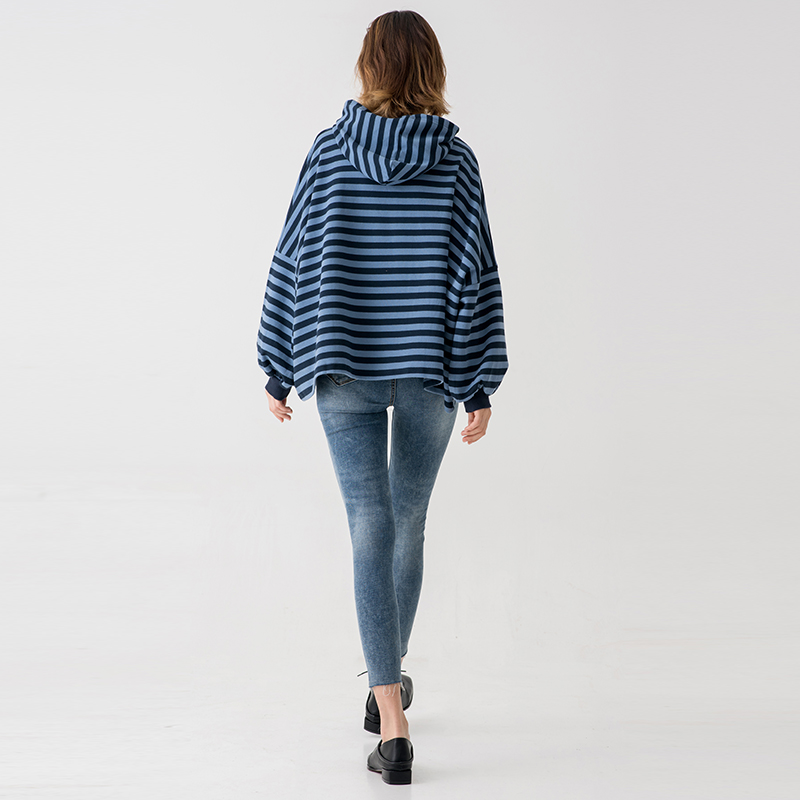Women Boutique Clothes Custom Stripe Hoodies Sweatshirts