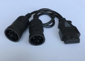 Quality OBD2 OBDII Female to Deutsch 9-Pin J1939 Female and 6-Pin J1708 Female CAN Bus Split Y Cable wholesale