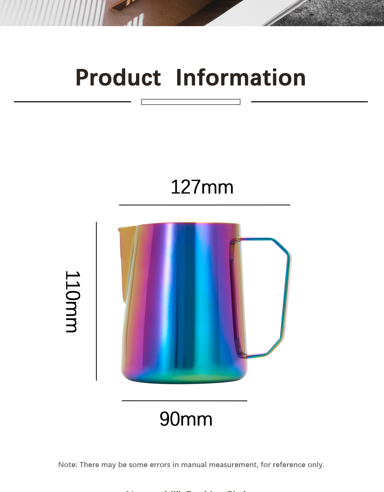 Coffee Tea Tools Stainless Steel 304 350ml 600ml 12oz Frothing Pitcher with Spout
