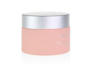 Quality Customizable Pink Luxury Glass Cosmetic Jar 2oz With Silver Metal Cap wholesale