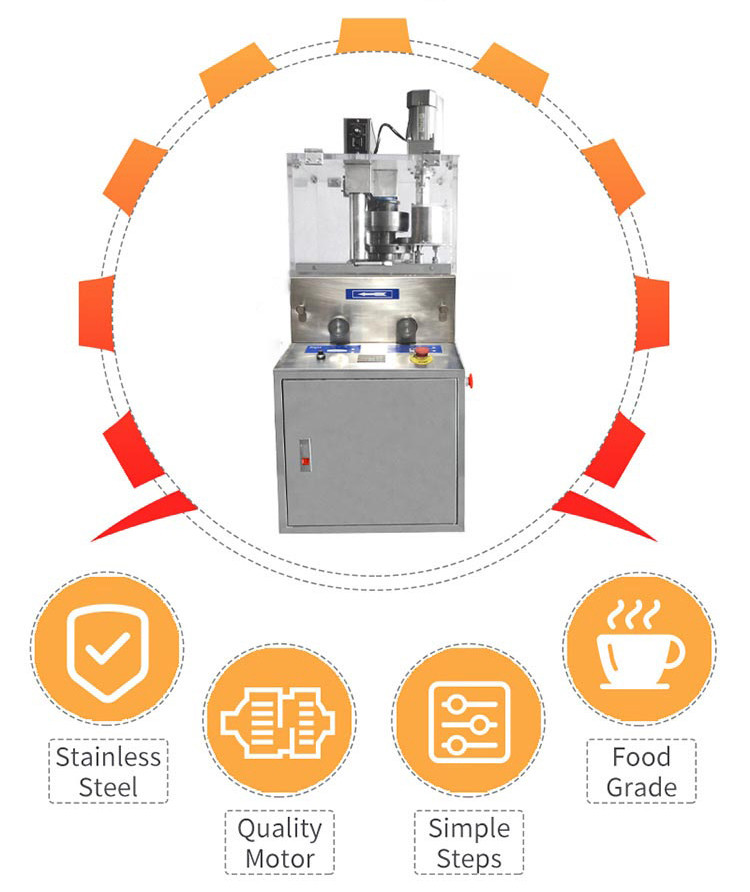Chemical Industry Multi Punch Tablet Press Machine Die Tool Rotary Type 9 Steel Pill