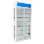 Aluminum Frame Glass Door Medicine Display Cabinet Rust Proof