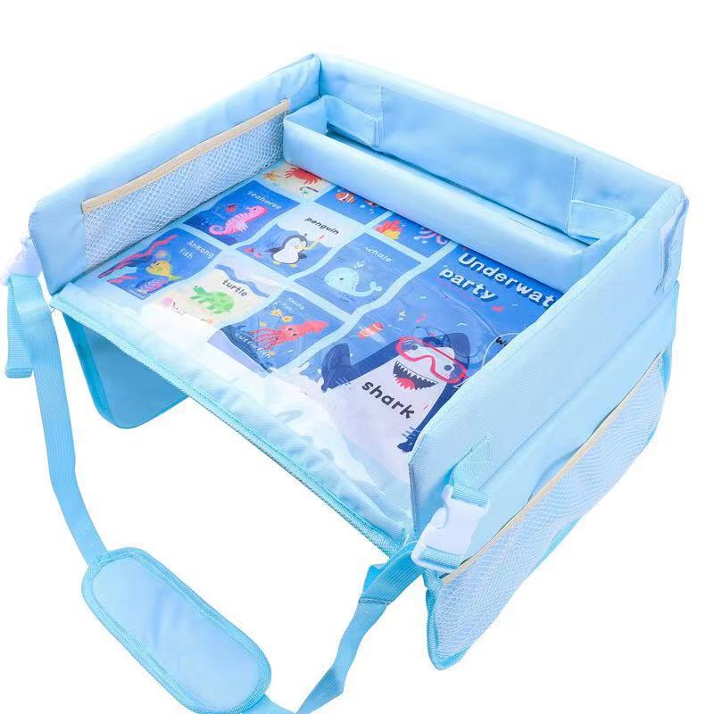 Polyester Baby Car Tray Plates Kids Drink Table Car Seat Child Cartoon Toy Holder