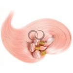 Pink Straight Remy Human Hair Bundles Sew In Weave Bundles Brazilian Bundle