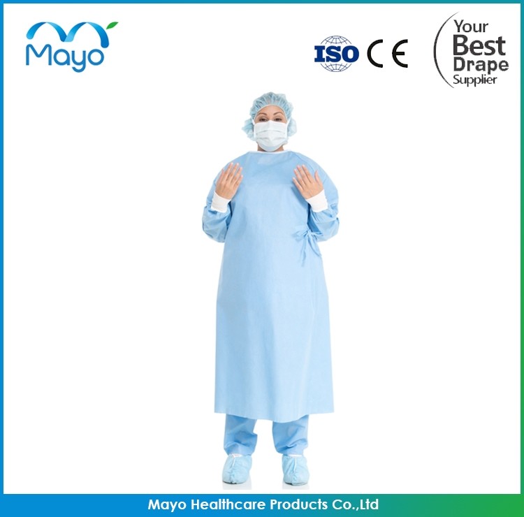 COVID-19 SMS Nonwoven Protective Surgical Gown with CE ISO FDA